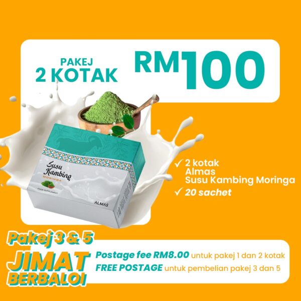 2 Kotak Susu Kambing Moringa